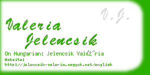 valeria jelencsik business card